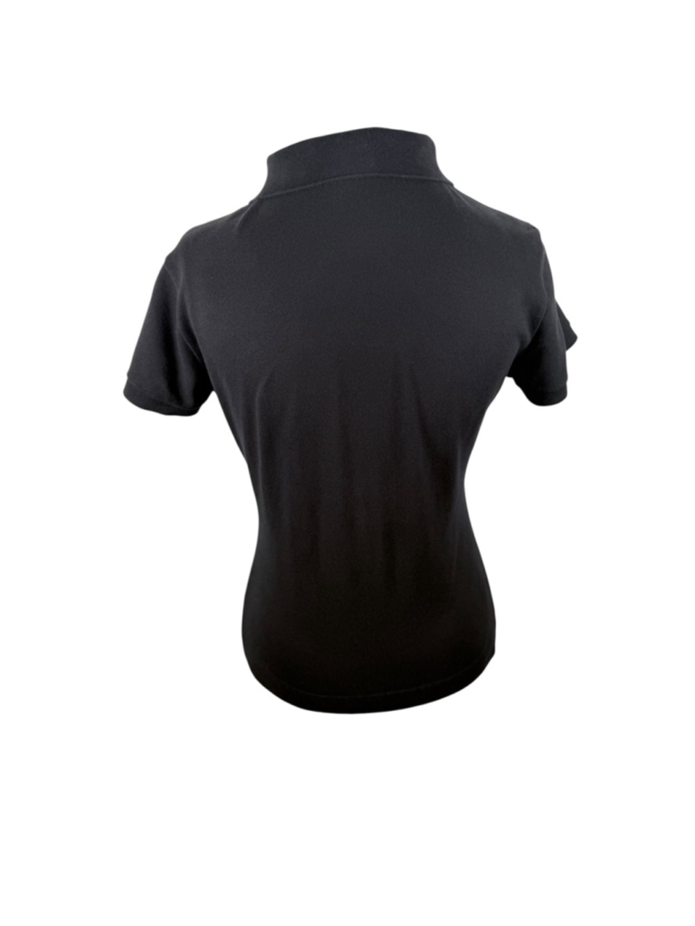 Lacoste Womens Slim Fit Black Pique Polo Top Preppy Crocodile Logo Size 44 US 12 - Picture 9 of 10